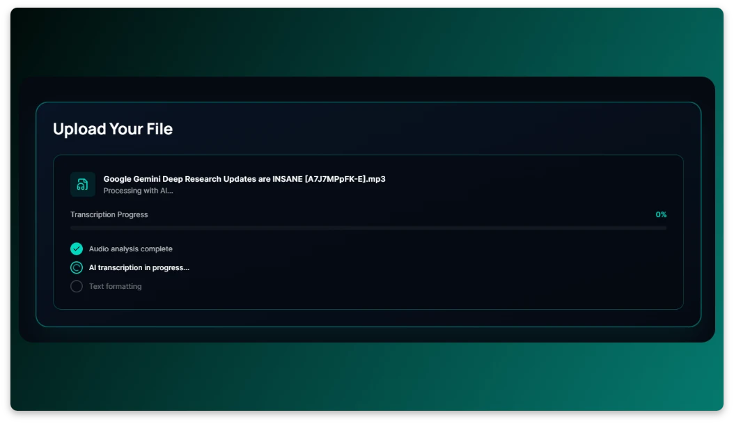 Step 2: Let AI Transcribe Automatically